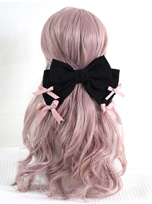 Cute Disney Princess Soft Girl Daily Braided Big Bow Sweet Lolita Hairpin