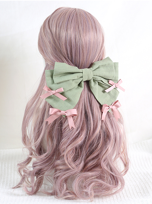 Cute Disney Princess Soft Girl Daily Braided Big Bow Sweet Lolita Hairpin