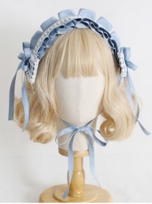 Princess Bow Super Fairy Long Ribbon Star Pendant Simple Temperament Sweet Lolita Hairband