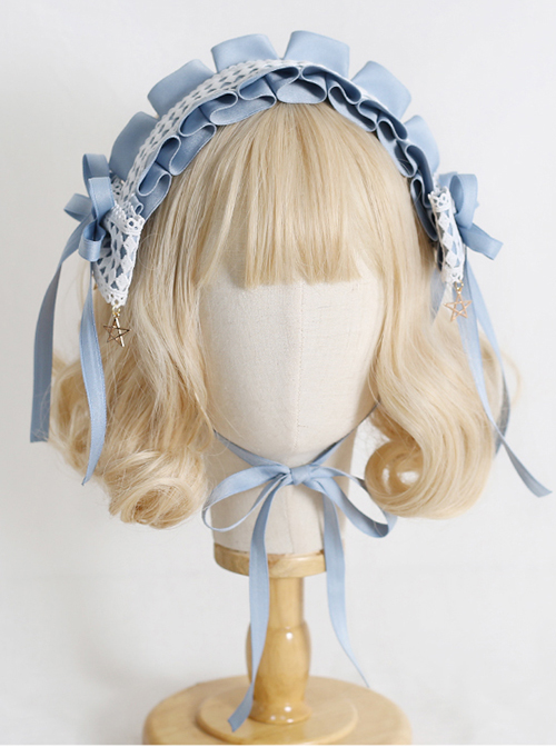 Princess Bow Super Fairy Long Ribbon Star Pendant Simple Temperament Sweet Lolita Hairband