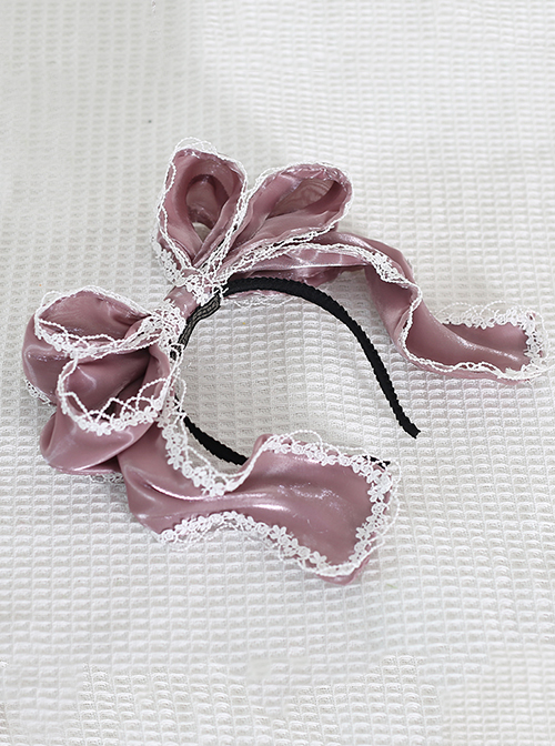 Pearlescent Fairy Sweet Lolita Lace Big Bow Adjustable Ribbon Miss Furla Headband