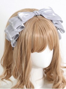 Versatile Silky Pearly Mermaid Princess Sweet Lolita Bow Kc Elegant Headband