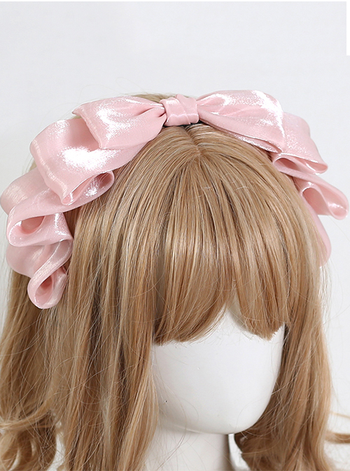 Versatile Silky Pearly Mermaid Princess Sweet Lolita Bow Kc Elegant Headband