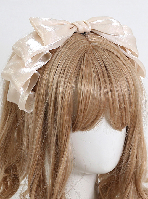 Versatile Silky Pearly Mermaid Princess Sweet Lolita Bow Kc Elegant Headband