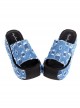 Punk Lolita Summer Daily Blue Denim Hole Thick Bottom Non-Slip Slip-On High-Heeled Sandals