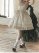 Summer Fresh And Elegant Princess Detachable Large Bow Cream Chiffon Solid Color Sweet Lolita Ballet Suspender Dress