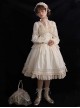 Summer Fresh And Elegant Princess Detachable Large Bow Cream Chiffon Solid Color Sweet Lolita Ballet Suspender Dress