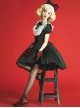 Sweet Lolita Ruffled Round Neck Profile Cute Big Bow Satin HeartShooting Short Sleeve A-Line Dress