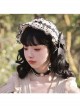 High Waist Princess Tea Party Sweet Lolita Polka Dot Lace JSK Removable Big Bow Drop Shoulder Short Sleeve Short Dress Set