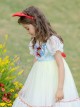 Disney Snow White On The Run Bow Sequin Mesh Kids Classic Lolita Gradient Bubble Short Sleeve Dress