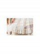 Fashion Ruffle Kids Classic Lolita Crew Neck Apricot Pearlescent Embroidered Bubble Flare Long Sleeve Dress