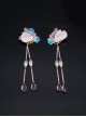 Mid-Autumn Rabbit Handmade Ancient Style Hanfu Fairy Purple Tassel Edge Clip Cute Kids Hairpins