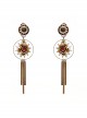 Chinese Retro Palace Flower Steampunk Old Metal Tassel Gear Handmade Ear Clips