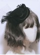 Dark Mysterious Retro Rose Chain Hat Sweet Lolita Bow Mesh Dance Cheongsam Hairpin