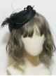 Dark Mysterious Retro Rose Chain Hat Sweet Lolita Bow Mesh Dance Cheongsam Hairpin