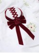 Red Rose Bow Ribbon Elegant Retro White Top Hat Sweet Lolita Cheongsam Hairpin