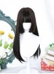 Goddess Jk Face Repair Princess Cut Air Qi Bangs Classic Lolita Black Long Straight Wig
