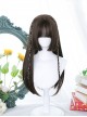 Goddess Jk Face Repair Princess Cut Air Qi Bangs Classic Lolita Black Long Straight Wig