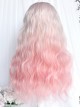 Sweet Cool Girly Rice Noodles Gradient Classic Lolita Cute Wool Roll Fluffy Air Qi Bangs Difference Big Wave Wig