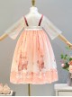 Improved Hanfu Chiffon Chinese Style Beautifully Embroidered Decoration Fan Shape Bow Knot Pattern Kid Dress