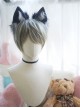 Boys Lolita Handsome And Cute Wolf Teenager Slanted Bangs Daily Short Wig