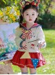 Circus Kindergarten Series Cute Sailor Square Neckline Bow Knot Decoration Pleated Lace JK Skirt Set