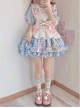 Cute Pastry Chef Checkerboard Design Pleated Ruffled Hem Bow Knot Apron Doll Neckline Classic Lolita Dress