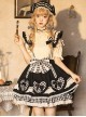 Cute Heart Shape Bow Knot Decoration Check Pleated Hem Classic Lolita Suspender Skirt