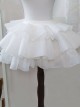 Solid Color Super Short Layered Lace Pleated Hem Classic Lolita Violent Petticoat