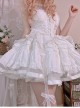 Solid Color Super Short Layered Lace Pleated Hem Classic Lolita Violent Petticoat