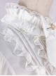 Retro Court Style Pleated Lace Stand Collar Design Bow Knot Ruffled Ruched Long Sleeves Classic Lolita Chiffon Shirt