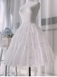 Classic Lolita Chiffon Pure White Elasticity Violence Fishbone Long Inside Petticoat