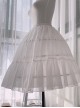 Classic Lolita Chiffon Pure White Elasticity Violence Fishbone Long Inside Petticoat