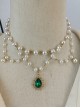 Classic Lolita Exquisite Multi-Layer Pearl Fashion Drop Shape Pendant Decoration Collarbone Necklace