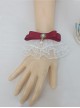 Sweet Pearls Embellished Multi-Layered White Lace Folds Classic Lolita Wrist Straps
