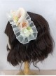 Cute Bear Ears Shape Design Elegant Retro Flower Decoration Classic Lolita Kid Lace Headband