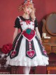 Sweet Strawberry Shaped Waist Decoration Polka Dot Bow Knots Split Hem Classic Lolita Short Sleeve Dress