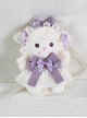 Cute Sheep Plush Doll Pleated Lace Trim Bow Knot Classic Lolita Pearl Chain Tote Bag  