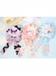 Japanese Style Sweet Cartoon Design Jacquard Lace Bow Pearl Chain Pendant Decoration Classic Lolita Hairpin