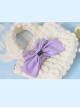 Classic Lolita Fluffy Cute Doll Design Big Bow Knot Decoration Milky Sweet Pompon Handbag