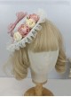 Sweet And Cute Pleated Lace Three-Dimensional Flower Decoration Bow Knot Pearl Classic Lolita Hat