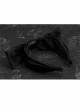 Dark Punk Style Leather Bow Knot Metal Spider Web Large Pin Decoration Punk Lolita Headband