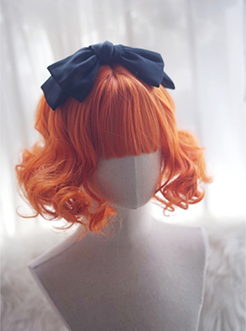 Japanese Style Short Hair Wavy Curl Decoration Classic Lolita Short Wigs