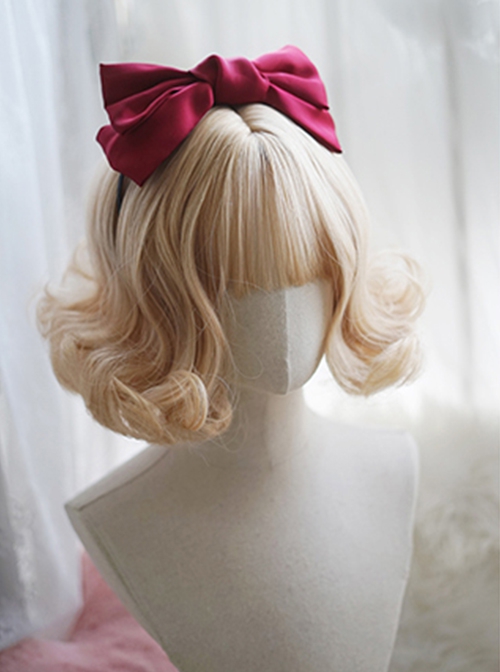 Japanese Style Short Hair Wavy Curl Decoration Classic Lolita Short Wigs