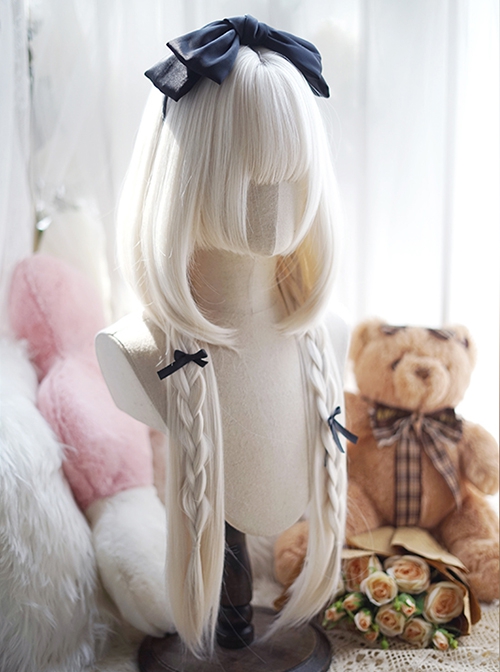 Classic Lolita Cute Princess Jellyfish Hairstyle Design Air Bangs Decoration Long Straight Wig