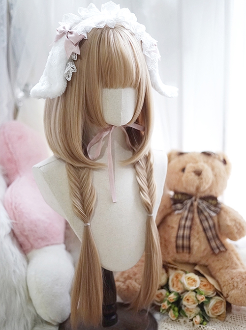 Classic Lolita Cute Princess Jellyfish Hairstyle Design Air Bangs Decoration Long Straight Wig