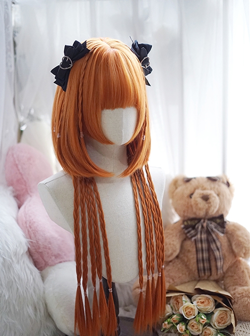 Classic Lolita Cute Princess Jellyfish Hairstyle Design Air Bangs Decoration Long Straight Wig