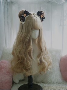 Classic Daily Natural Curl Long Brown Wavy Curly Hair Lolita Wigs