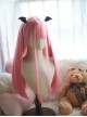 Sweet Pink Natural Long Straight Hair Air Bangs Decoration Classic Lolita Wigs