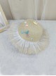 Seaside Pearl Shell Mermaid Decoration Dome Lace Princess Kids Classic Lolita Straw Hat